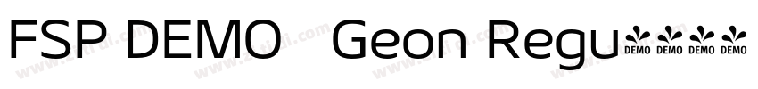 FSP DEMO   Geon Regu字体转换
